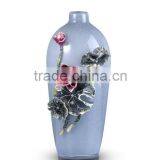 RORO Harmony Completeness Water Lily Enamel Coloured Glass Decorative Vase Flower Receptacle