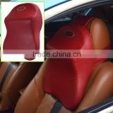 car seat neck PU leather pillow with memory foam