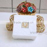 2016 Fashion White Wedding Souvenirs Jewelry Boxes With Beaded Name Plate of B thumbnail-3
