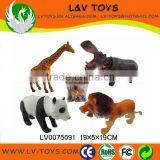 Plastic Wild Animal Toy,hippo,lion,giraffe ,panda Toys Set for Kids thumbnail-1