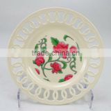 plastic round and fruit plate