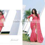 Casual Cream Georgette Designer Saree For Sale Online thumbnail-3