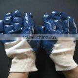 Blue Nitrile 3/4 Dipped Gloves thumbnail-1