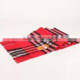 Wool Checked Female Tassels Winter Scarf thumbnail-4