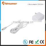 2016 Best Quality Universal 12V/2.0A Multiple Micro Usb Charger for Cellphone/pc thumbnail-2