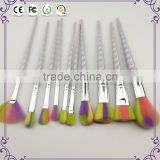 New Arrivals 10pcs rainbow brush set cosmetic makeup brushes