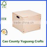 Unfinished Wooden File Box Wooden Decorative Paper File Storage Boxes Crates thumbnail-2