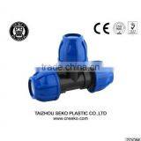 pp Equal Tee Water Compression Plastic Pipe Fittings/PN16 Tee Pipe Fitting