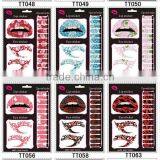 Sexy Fashion Lip Nail Eye Tattoo Sticker Set thumbnail-1