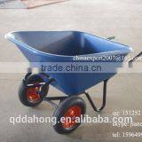 140L Double Wheels Heavy Duty Plastic Wheelbarrow for Construction and Garden Use thumbnail-1