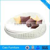 Modern Sofa Sunbed Rattan Round Bed Used Patio Furniture thumbnail-1