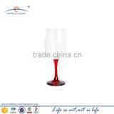 Hand Painted Red Colored Stem Wine Glass