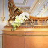 French New Classic Dining Room Furniture Buffet Sideboard Cabinet With Mirror Antique Floral Wooden Carved Commode Cupboard thumbnail-2