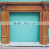 Indoor Freestanding Marble Fireplace Mantel thumbnail-4