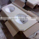 White Marble Bathroom Vanity Top thumbnail-1