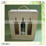 Laser Engraved Slide Top Wooden Display 3 Bottles Wine Box thumbnail-5