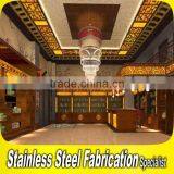 Customed Design Luxury Stainless Steel Interior Hotel Lobby Decoration thumbnail-4