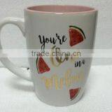 Belly-shape Mug With Decal,different Color Inside and Outside thumbnail-4