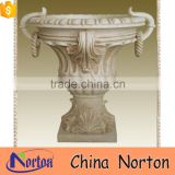 european classical natural marble flower pot liners for garden NTMF- FP213X