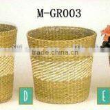 Decorative Hand Weave Seagrass Basket Set thumbnail-3