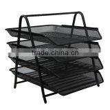 Hot Sale 4-Tier Metal Mesh Document Tray,Durable Desk Tray,Document Organizer thumbnail-2