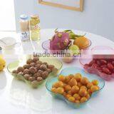 Clover Shape Plastic Crystal Fruit Plate thumbnail-1