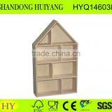 Cheap Custom Unfinished Divided Wooden Wall Display Rack thumbnail-2