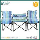 Striped Oxford Camping Picnic Table With 2 Chairs