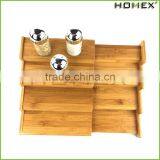 Bamboo unique spice rack/ spice rack organizer Homex-BSCI