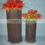 Antique Decorative Wooden Vase thumbnail-1