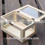 Wooden Box With Hinged Lid thumbnail-1