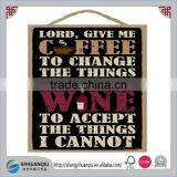Novelty-Fun Wood Sign-WINE Plaque--Lord, Give me Coffee thumbnail-1