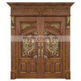 Exterior Entry Door Handcarved Made of Mahogany in Classical Style BF11-0516a