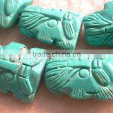 15*25mm Blue Face Turquoise Loose Beads thumbnail-1