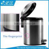 Wholesale Silver Eco-friendly Cylinder Lowes Stainless Steel Trash Can With the Foot Pedal thumbnail-3