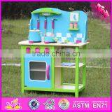 2016 Best Sale Preschool Pretend Play Wooden Boys Toy Kitchen W10C181 thumbnail-1