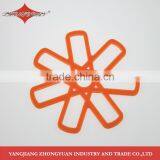 Flower Shape Orange Custom Cup Silicone Coaster thumbnail-2