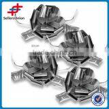 3.5cm Silver Small Decoration Plastic Flower Sticker