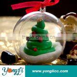 Fillable Transparent Ornament Christmas Hollow Two Part Plastic Ball thumbnail-1