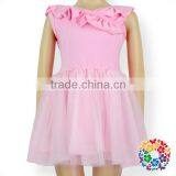 Fancy Girls Party Dresses Baby Girl Party Backless Dress Design Summer Girl Sleeveless Tulle Dress With Waistband thumbnail-4