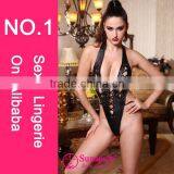 Hot Sales Fashionable Sexy Girl Leather Lingerie Sexy Leather Pvc Lingerie Very Sexy Hot Lingeries thumbnail-1