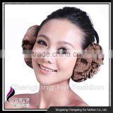 CX-EM-03K Fashion Winter Ladies Rex Rabbit Fur Earmuff thumbnail-3
