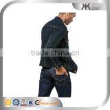 Mens Studded Denim Jacket Denim Cloth Manufacture China thumbnail-3