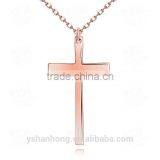 Creative Rose Gold Cross Pendant Necklace thumbnail-2