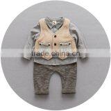 S17741A Autumn Long Sleeve Kids Boy Cotton Gentleman Clothing Set thumbnail-2
