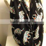 Puma Pattern Infinity Chiffon Scarf , Animal Print Scarf