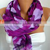 Purple Camouflage Scarf,Spring Summer Shawl Cowl Scarf Shawl Scarf Lavender Gift Ideas For Her Women Fashion Accessories Mother' thumbnail-4
