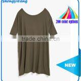 2016 Wholesale Bulk Blank T-shirts Custom High Quality 95% Bamboo 5% Spandex Oversized Bamboo T-shirts thumbnail-1