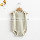 Summer Clothes Sleeveless Soft Cotton Organic Baby Onesie thumbnail-1