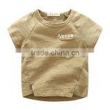 Short Sleeve Wholesale Bamboo Cotton Kids t Shirt for Cute Boy thumbnail-4